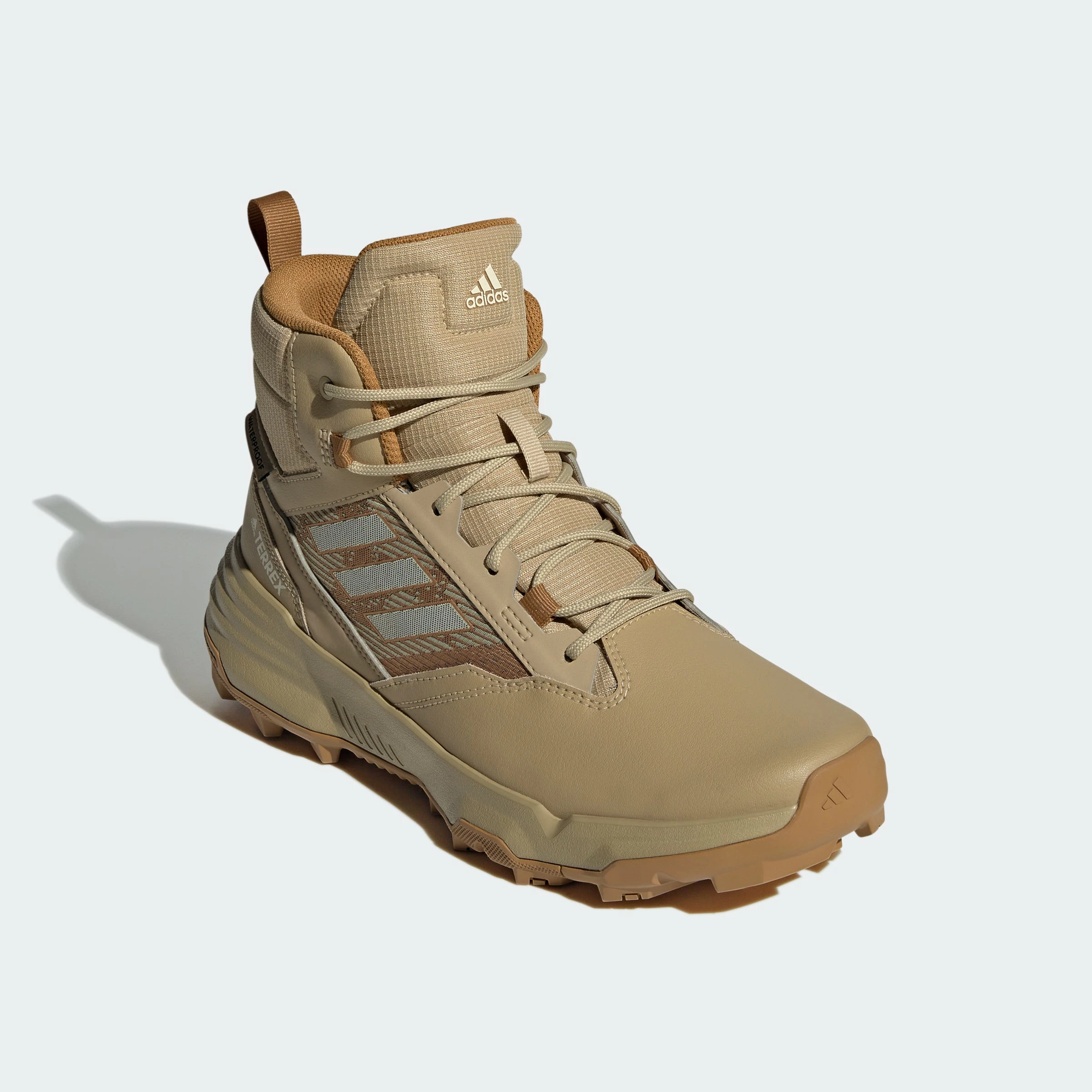 Men’s Adidas Terrex Unity Leather Mid RAIN.RDY Hiking Boots BEIGE 8 Men’s Adidas Terrex Unity Leather Mid RAIN.RDY Hiking Boots BEIGE - Image 6