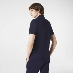 Men's Lacoste Paris Regular Fit Cotton Piqué Polo Navy NAVY -men‘s shop online PH5522166 2