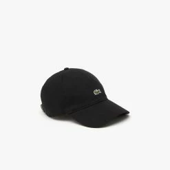 Lacoste Organic Cotton Twill Cap Black BLACK