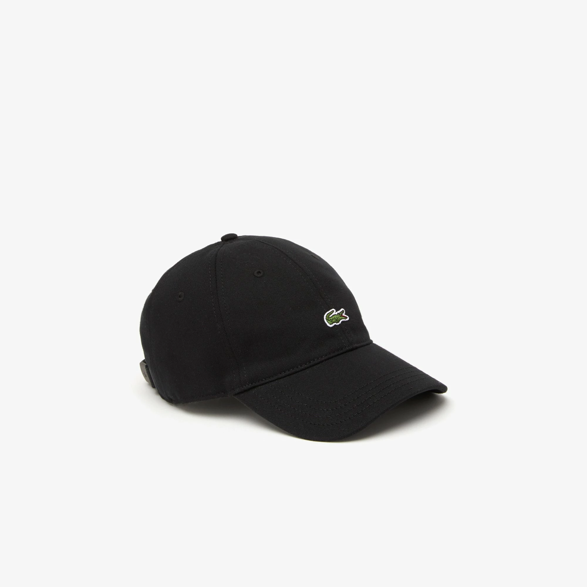 Lacoste Organic Cotton Twill Cap Black BLACK 3 Lacoste Organic Cotton Twill Cap Black BLACK