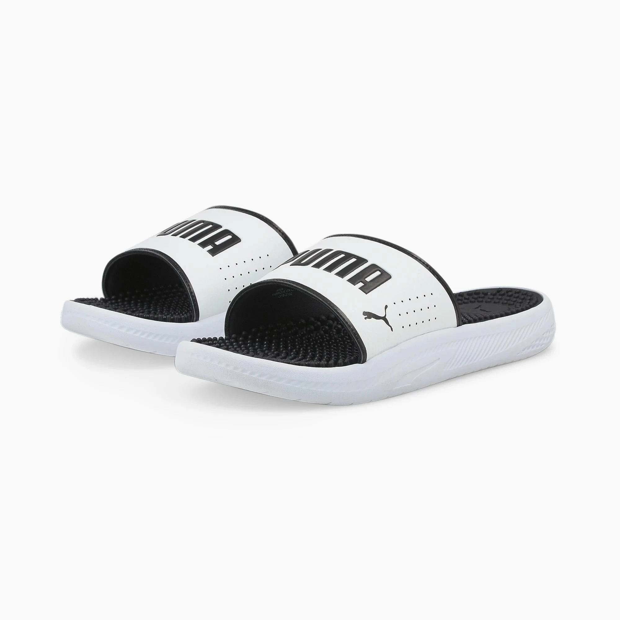 Men's PUMA Softride Massage Slides White WHITE 6 Men's PUMA Softride Massage Slides White WHITE - Image 4