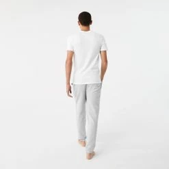Men's Lacoste Crew Neck Cotton T-Shirt 3-Pack White WHITE -men‘s shop online TH3321 BXY 22