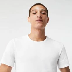 Men's Lacoste Crew Neck Cotton T-Shirt 3-Pack White WHITE -men‘s shop online TH3321 BXY 32