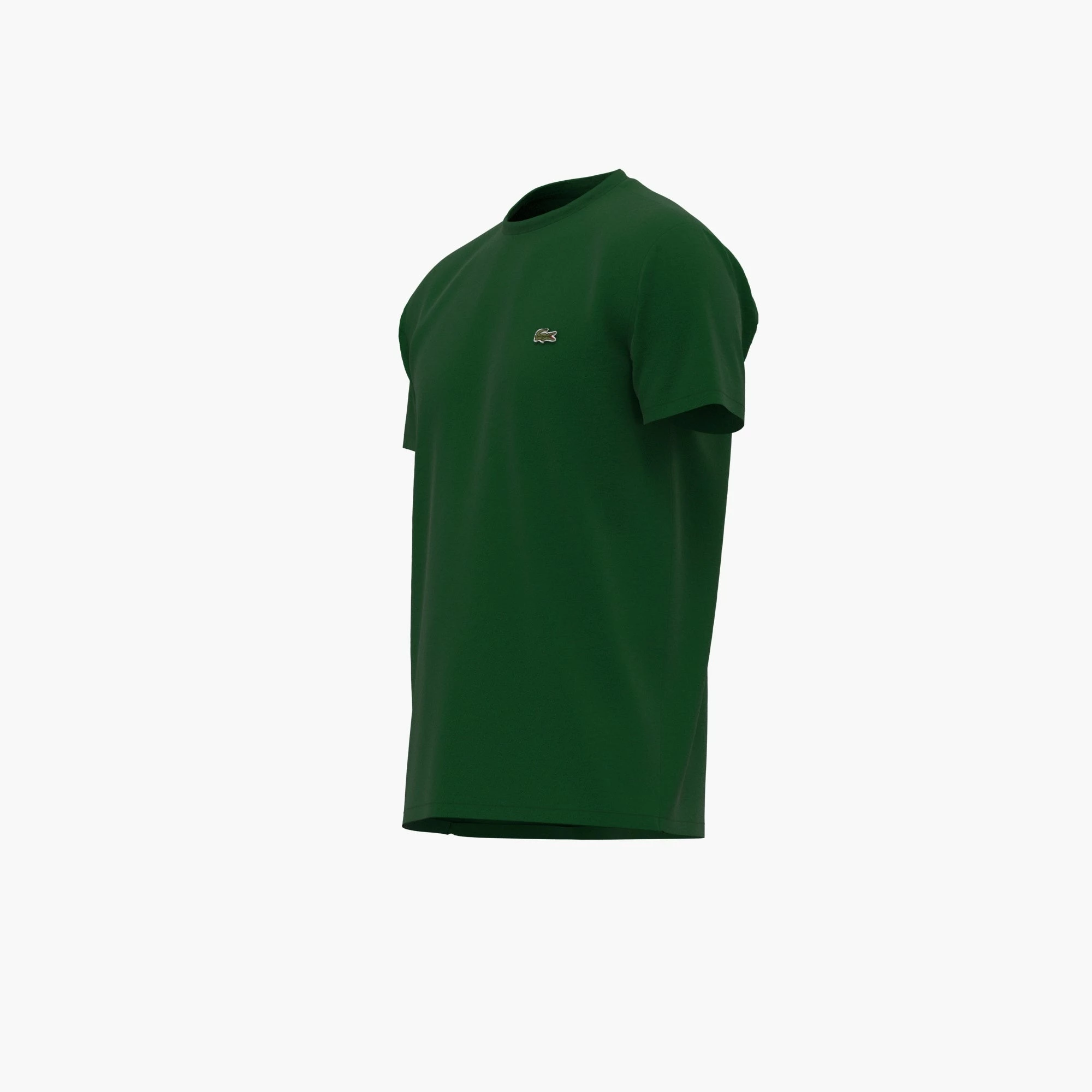 Men's Lacoste Crew Neck Pima Cotton Jersey T-Shirt Green GREEN 9 Men's Lacoste Crew Neck Pima Cotton Jersey T-Shirt Green GREEN - Image 7