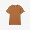 Men's Lacoste Crew Neck Pima Cotton Jersey T-Shirt Brown BROWN