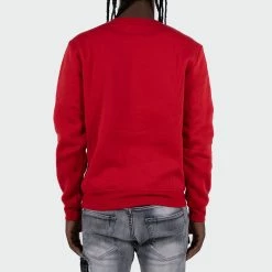 Men's TWO MILL TWENTY "Trust No One" Graphic Embroidered Sweatshirt Red RED -men‘s shop online TMF32201RED G 03