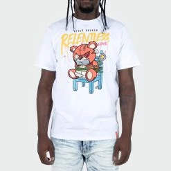 Men's Two Mill Twenty "Relentless" Graphic T-Shirt White WHITE