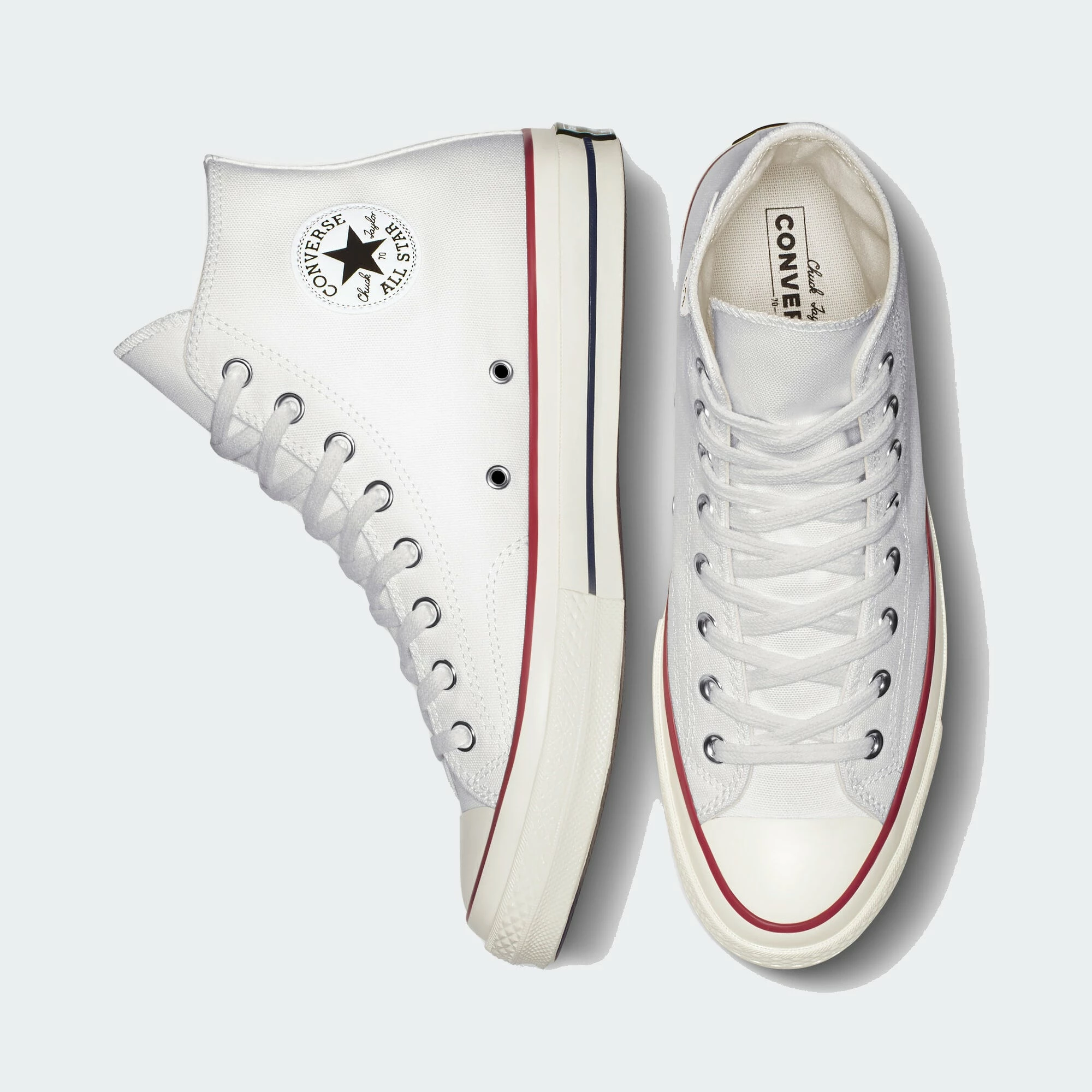 Unisex Converse Chuck 70 Vintage Canvas High Top White WHITE 7 Unisex Converse Chuck 70 Vintage Canvas High Top White WHITE - Image 5