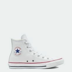 Unisex Converse Chuck Taylor All Star Leather Hi Shoes White WHITE