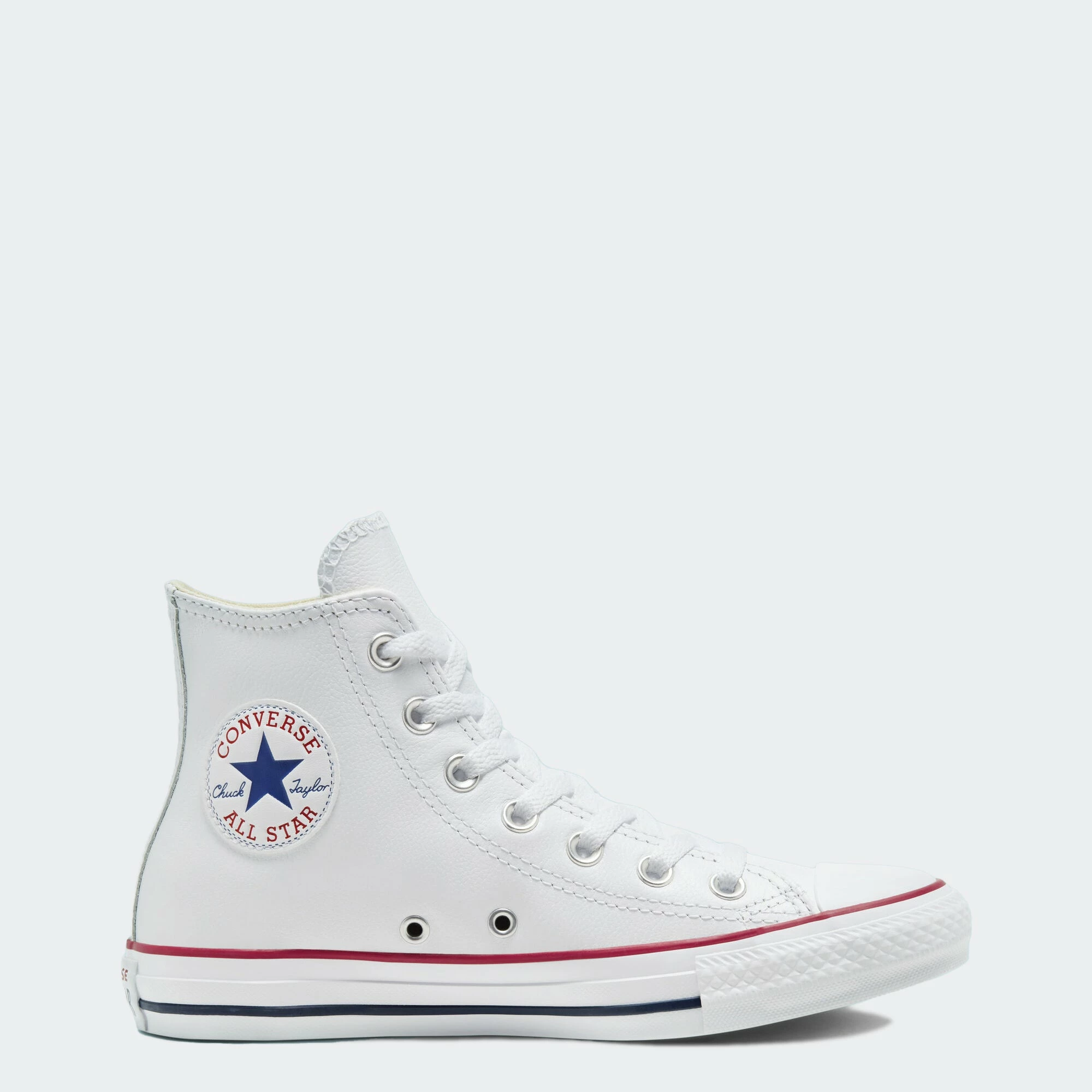 Unisex Converse Chuck Taylor All Star Leather Hi Shoes White WHITE 3 Unisex Converse Chuck Taylor All Star Leather Hi Shoes White WHITE