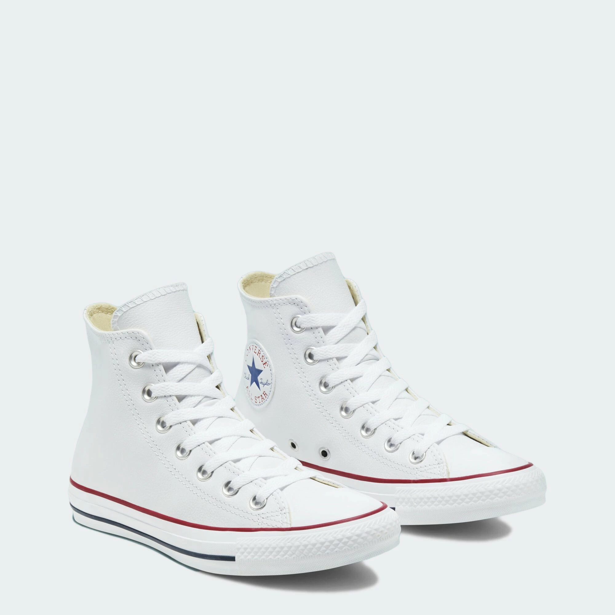 Unisex Converse Chuck Taylor All Star Leather Hi Shoes White WHITE 5 Unisex Converse Chuck Taylor All Star Leather Hi Shoes White WHITE - Image 3
