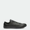 Unisex Converse Chuck Taylor All Star Leather Shoes Black Mono BLACK -men‘s shop online Unisex Converse Chuck Taylor All Star Leather Shoes Black Mono 135253C 01