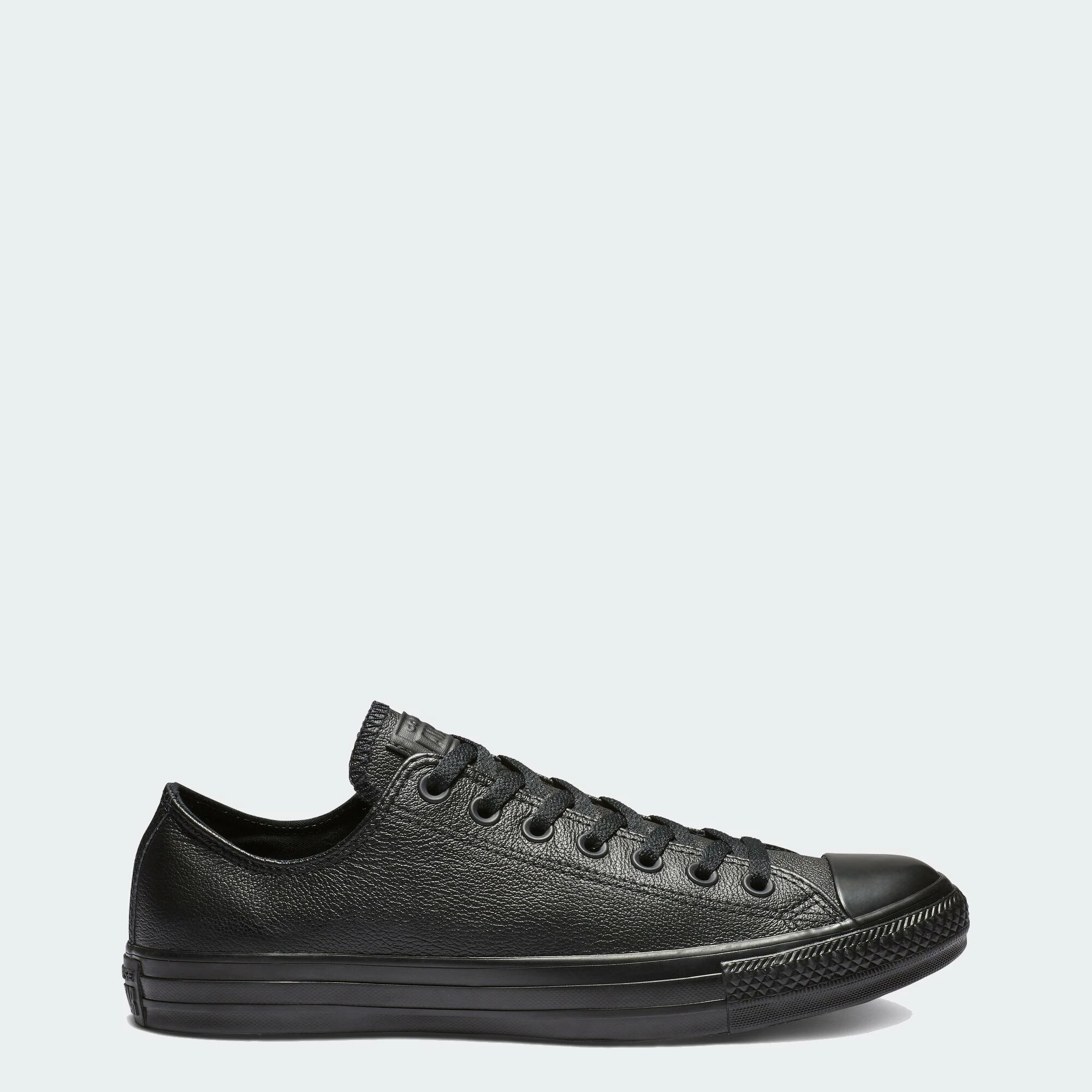Unisex Converse Chuck Taylor All Star Leather Shoes Black Mono BLACK 3 Unisex Converse Chuck Taylor All Star Leather Shoes Black Mono BLACK