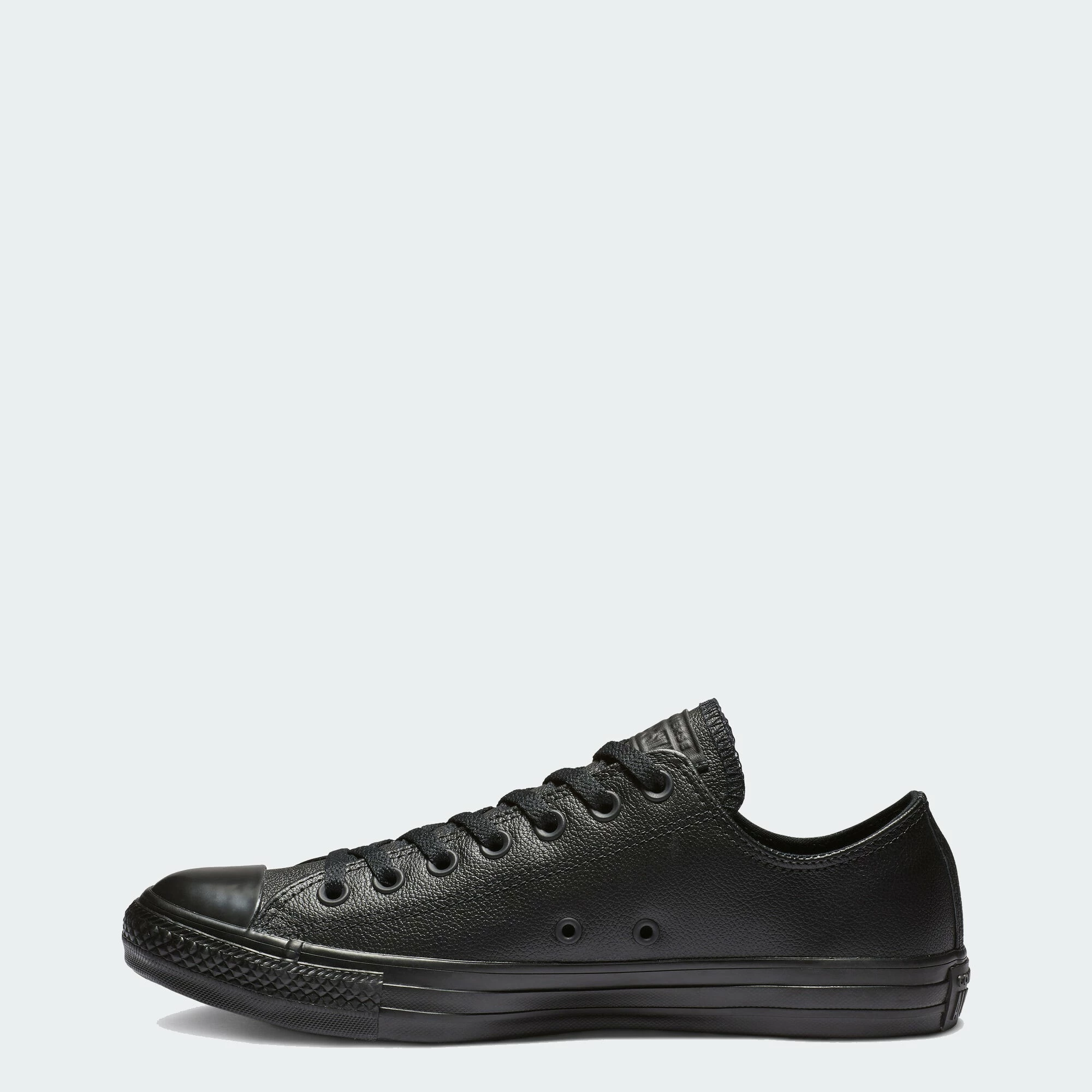 Unisex Converse Chuck Taylor All Star Leather Shoes Black Mono BLACK 5 Unisex Converse Chuck Taylor All Star Leather Shoes Black Mono BLACK - Image 3