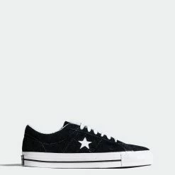 Unisex Converse One Star Low Shoes Black BLACK