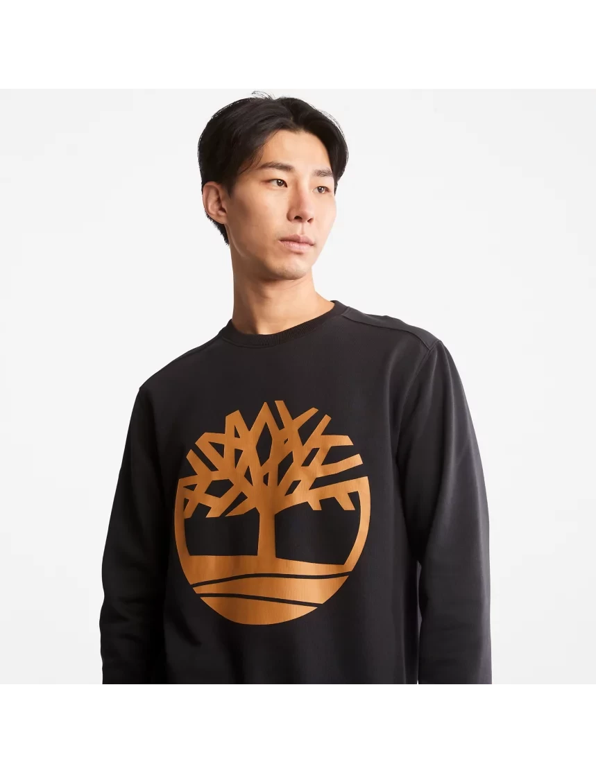 Men's Timberland Tree Logo Crewneck Sweatshirt Black BLACK 8 Men's Timberland Tree Logo Crewneck Sweatshirt Black BLACK - Image 6