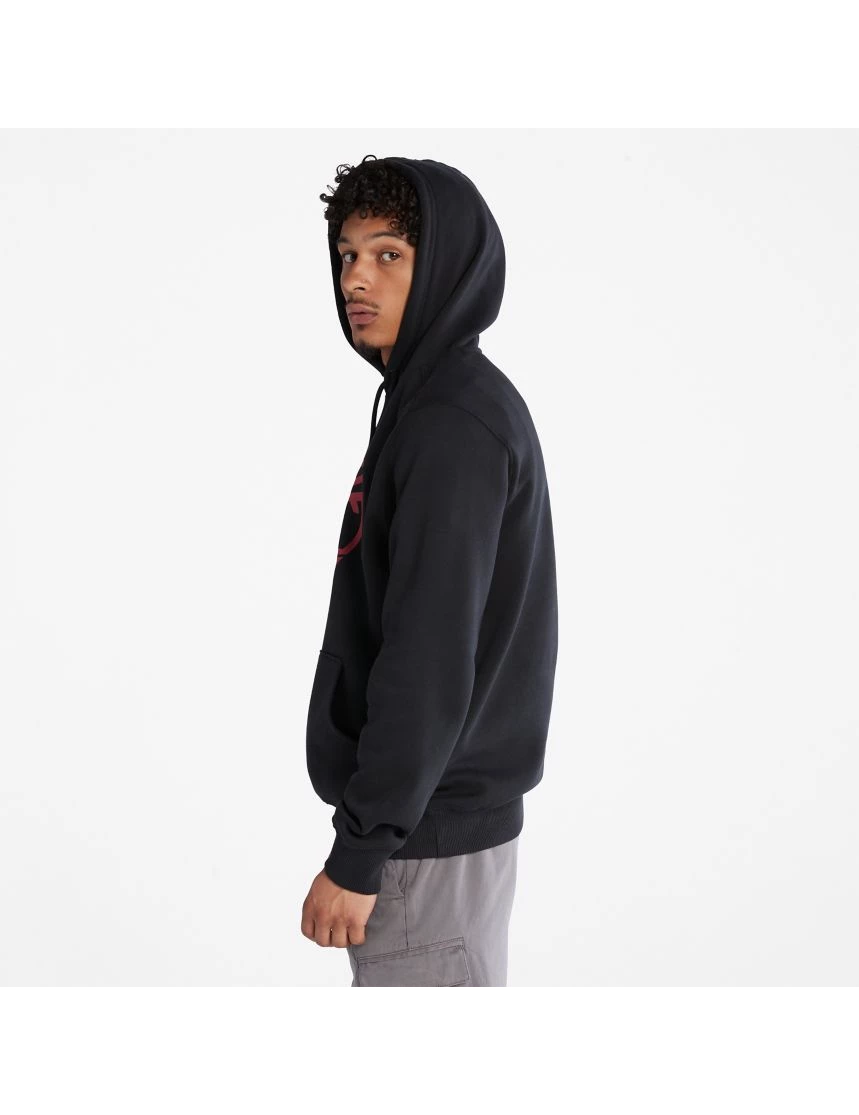 Men's Timberland Tree Logo Hoodie Vintage Black Red BLACK 7 Men's Timberland Tree Logo Hoodie Vintage Black Red BLACK - Image 5