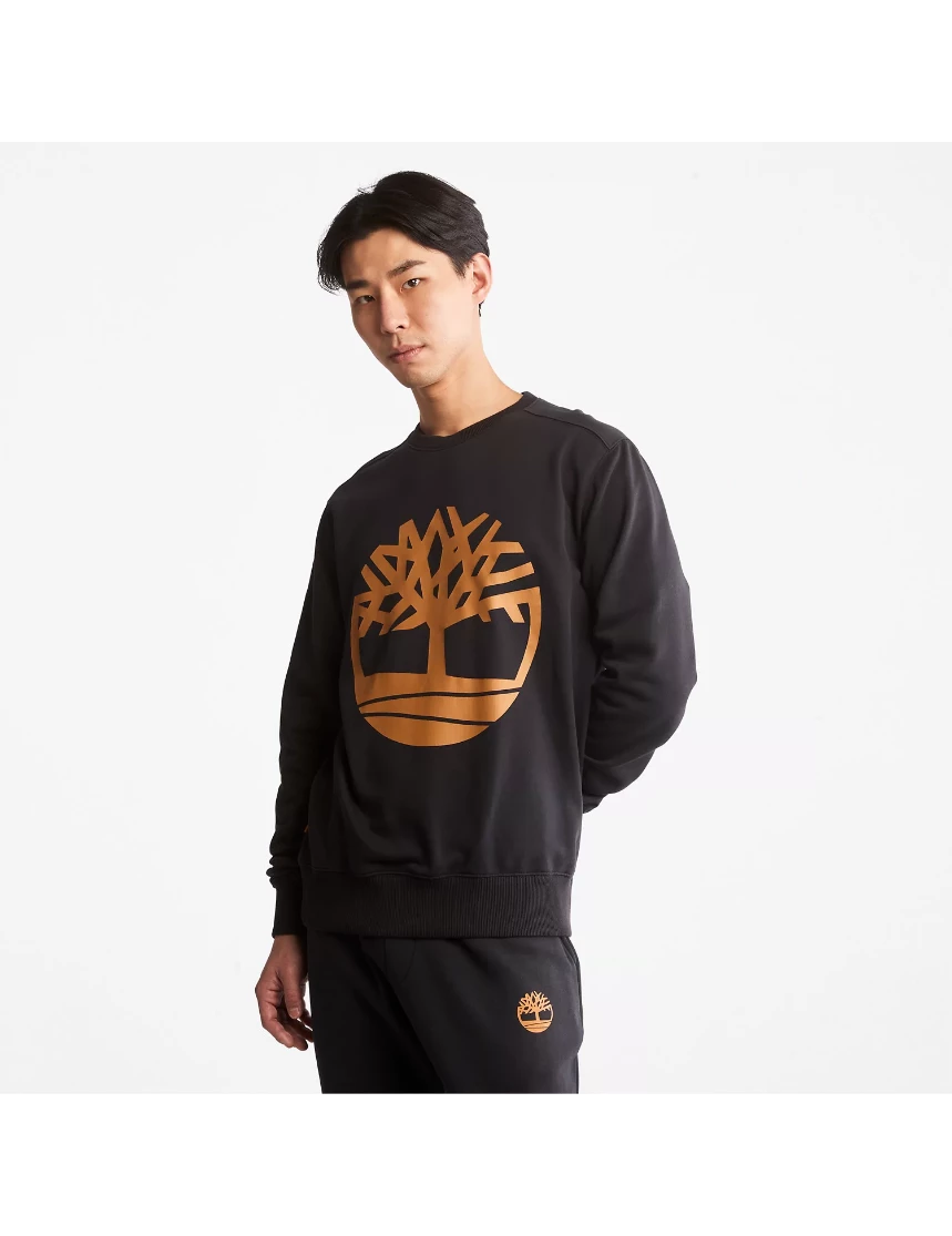 Men's Timberland Tree Logo Crewneck Sweatshirt Black BLACK 6 Men's Timberland Tree Logo Crewneck Sweatshirt Black BLACK - Image 4