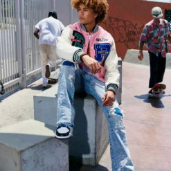 Unisex First Row State League Varsity Jacket Pink PINK -men‘s shop online pink4 3500x 639717eb 2a11 4aec ae64 1a480ac7bdcd scaled