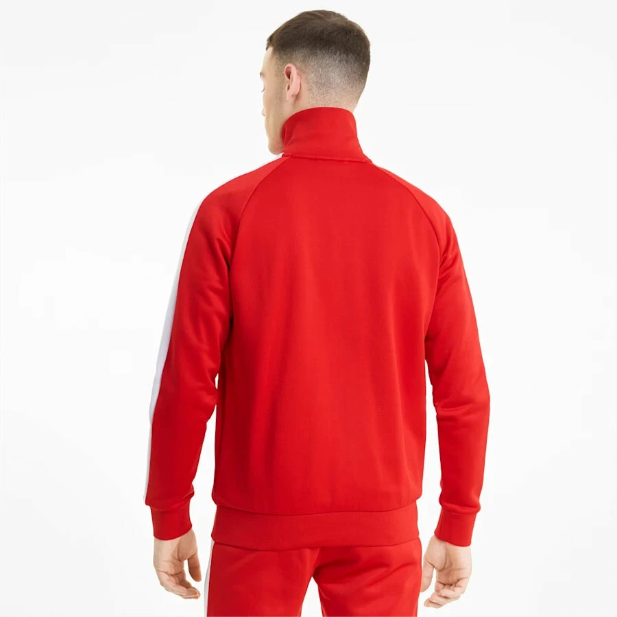 Men's PUMA Iconic T7 Track Jacket Red RED 6 Men's PUMA Iconic T7 Track Jacket Red RED - Image 4